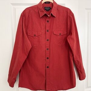 Pendleton Forester Rust Orange Red Long Sleeve Button Down Shirt / Shacket